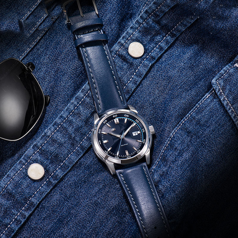 Genuine leather bracelet blue  - Cartier Watch Ballon Bleu review and price